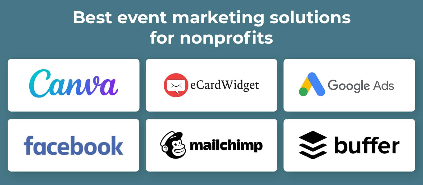 Logos for the event marketing solutions listed below
