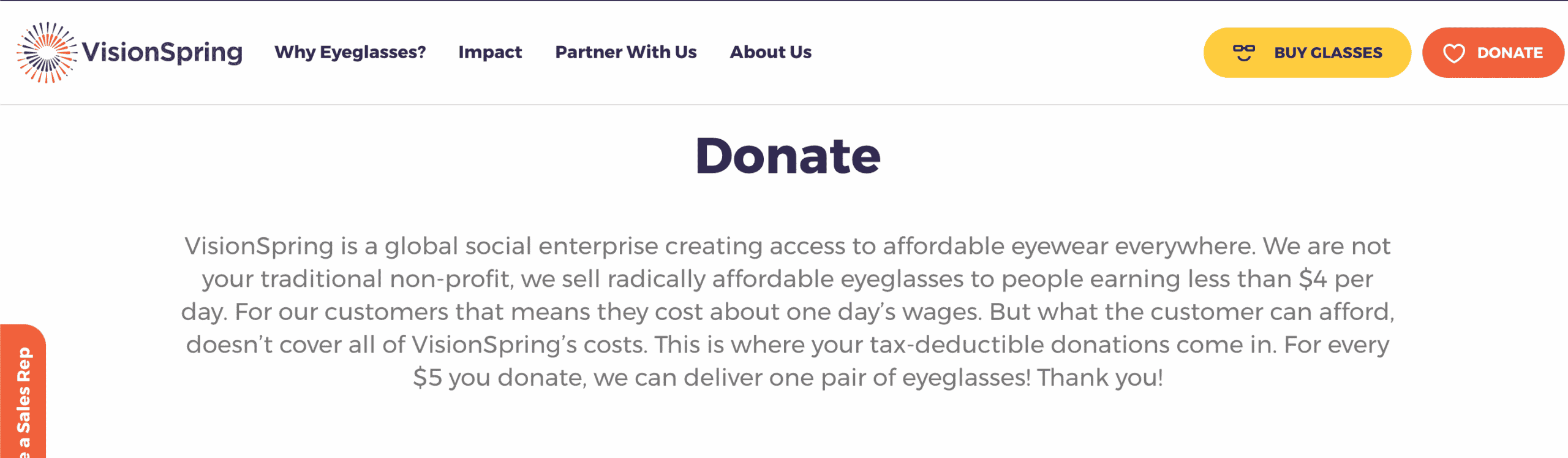 example of nonprofit offering product for donation