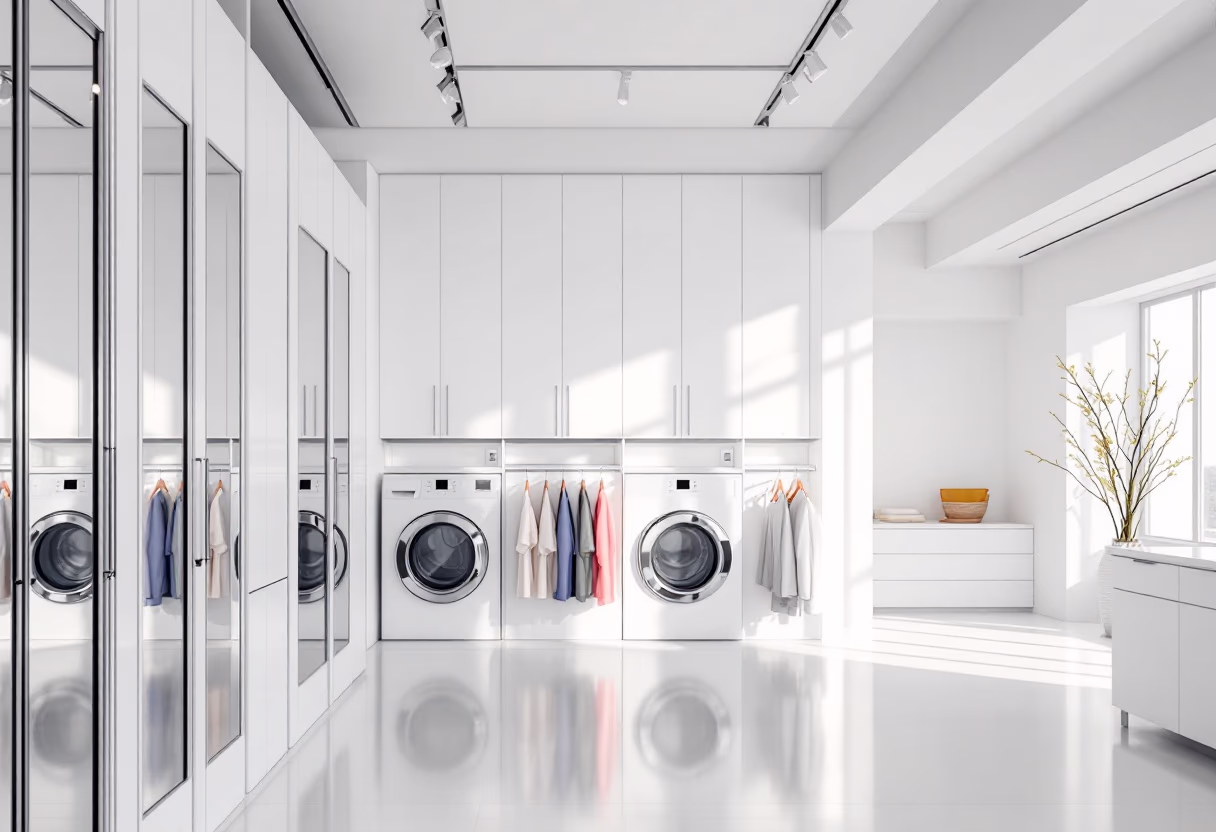 [background image] care facility (for a garment care service)