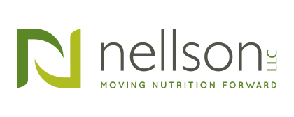 Nellson LLC logo with stylized green N and tagline 'Moving Nutrition Forward'.