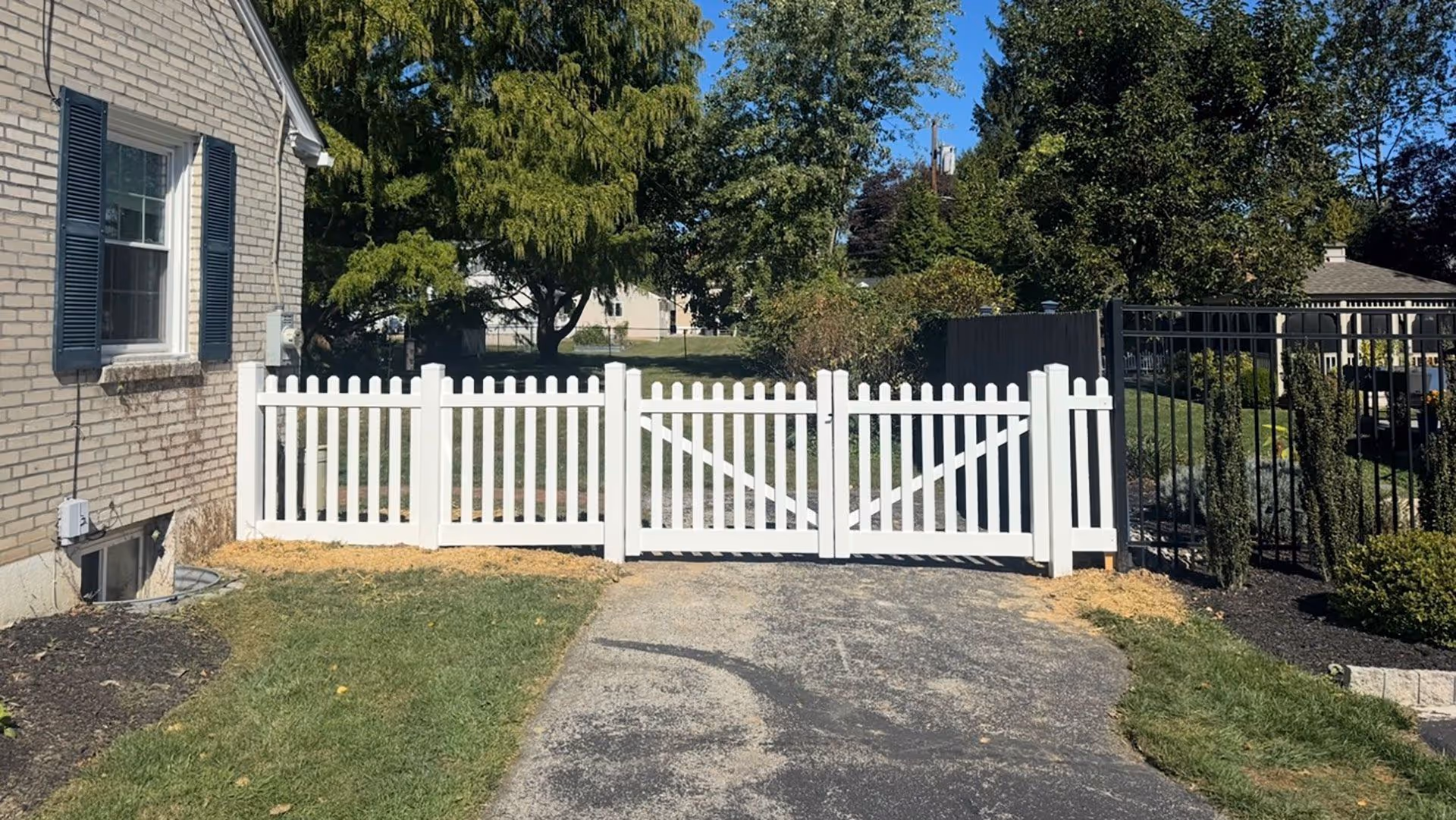 Installed privacy fencing for residential property boundary