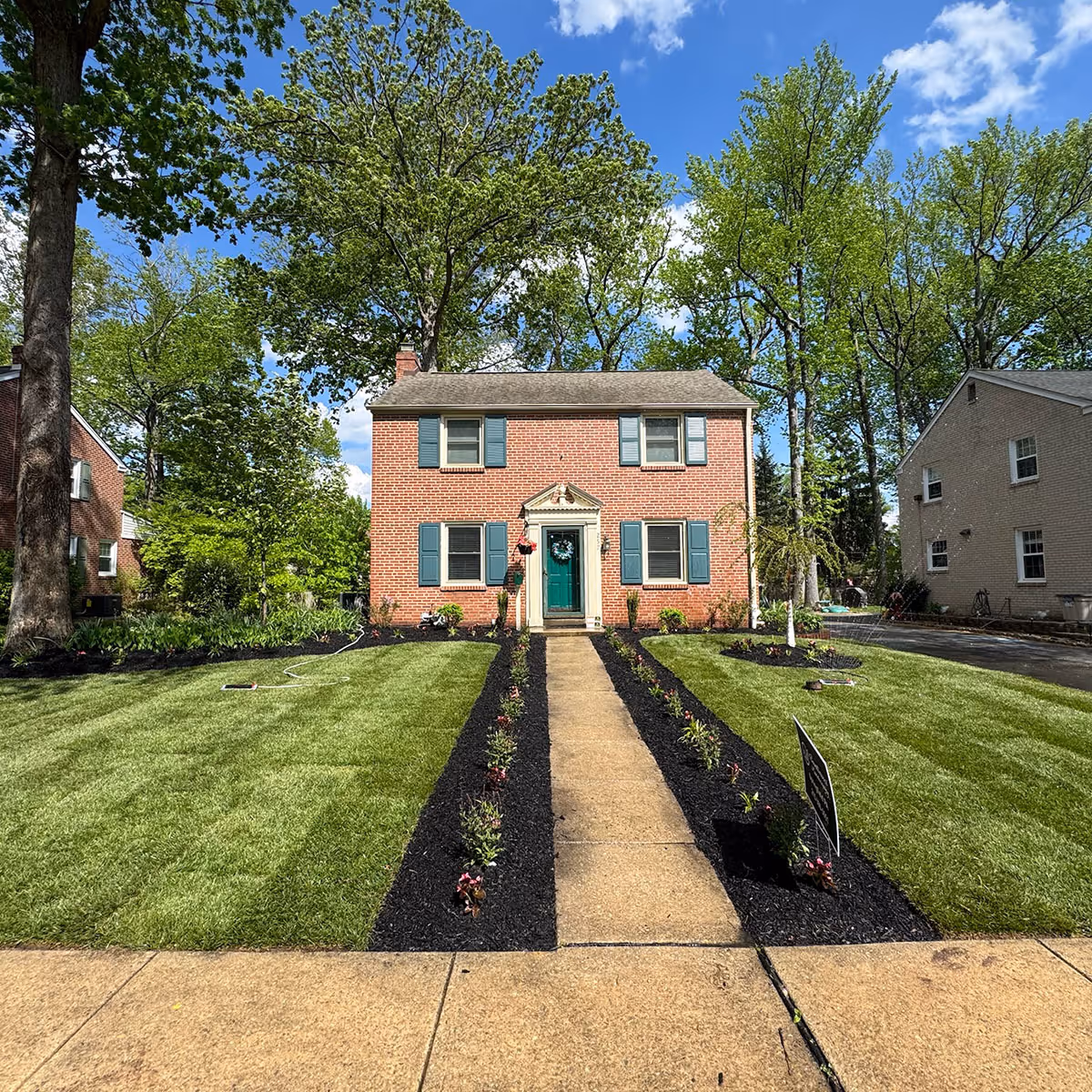 Landscape enhancement improving curb appeal for homeowners