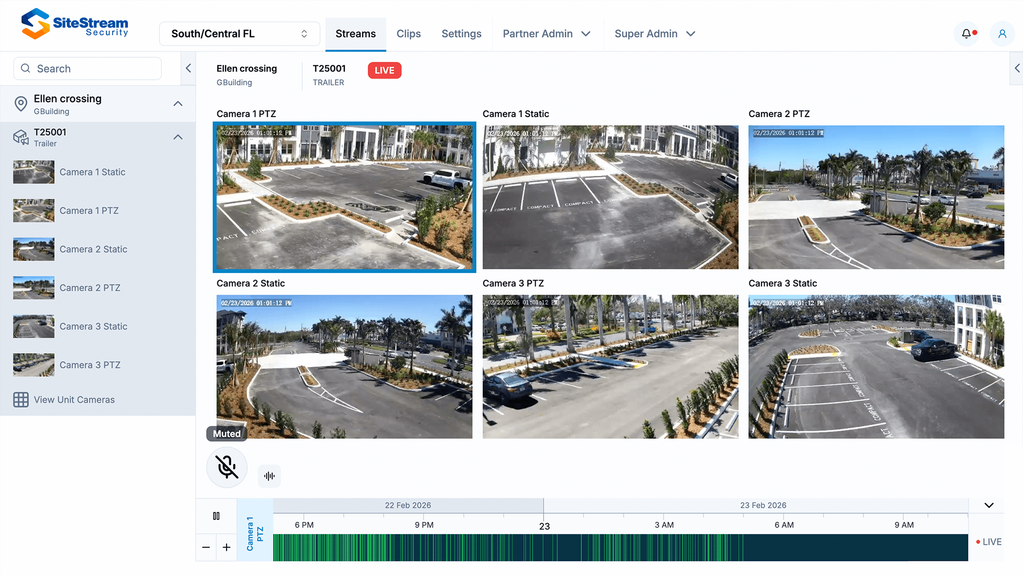 SiteStream Security App Interface