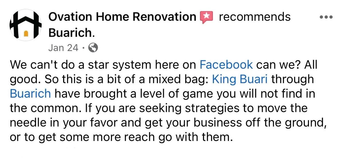 Professional services website built by Buarich