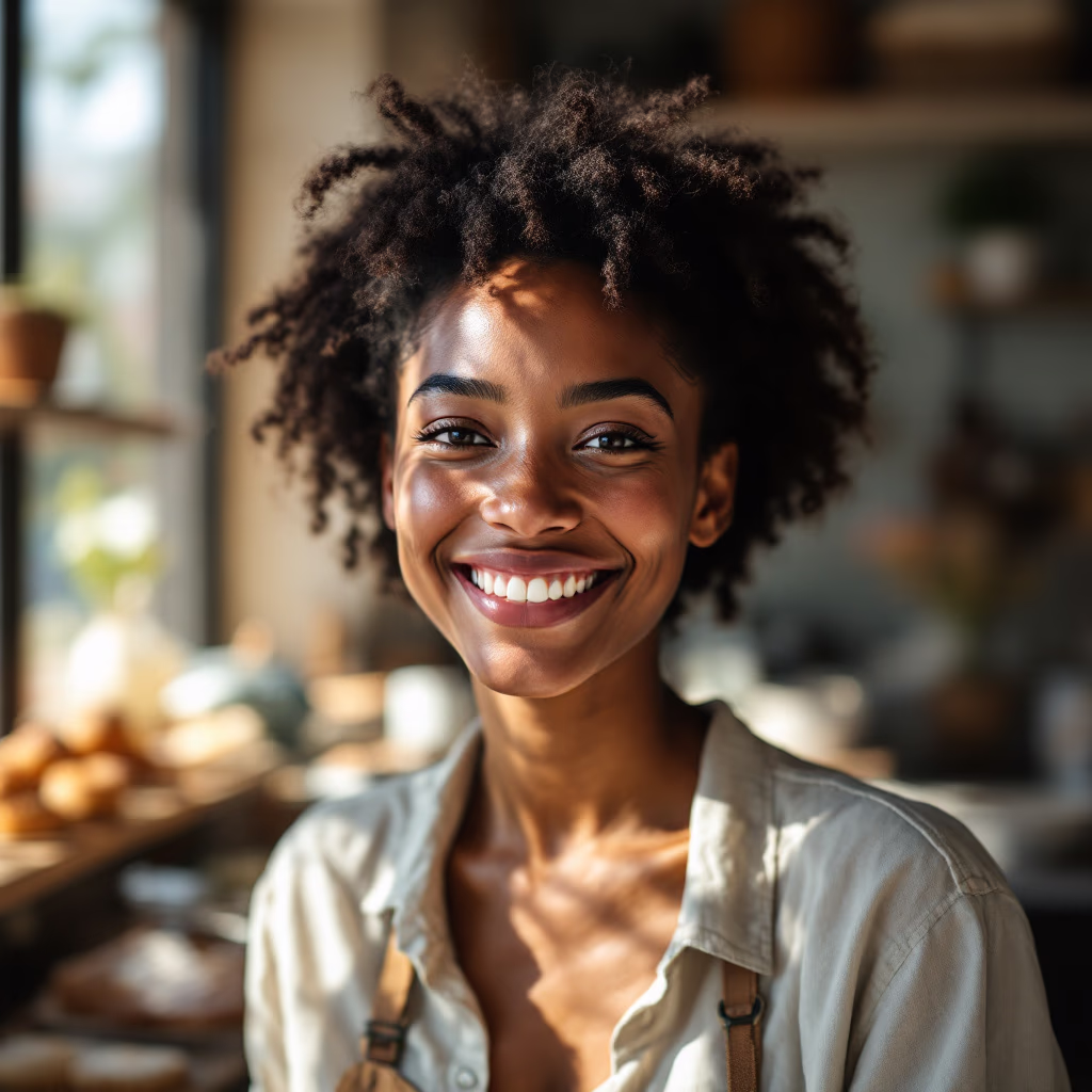 [headshot] image of customer (for a bakery)