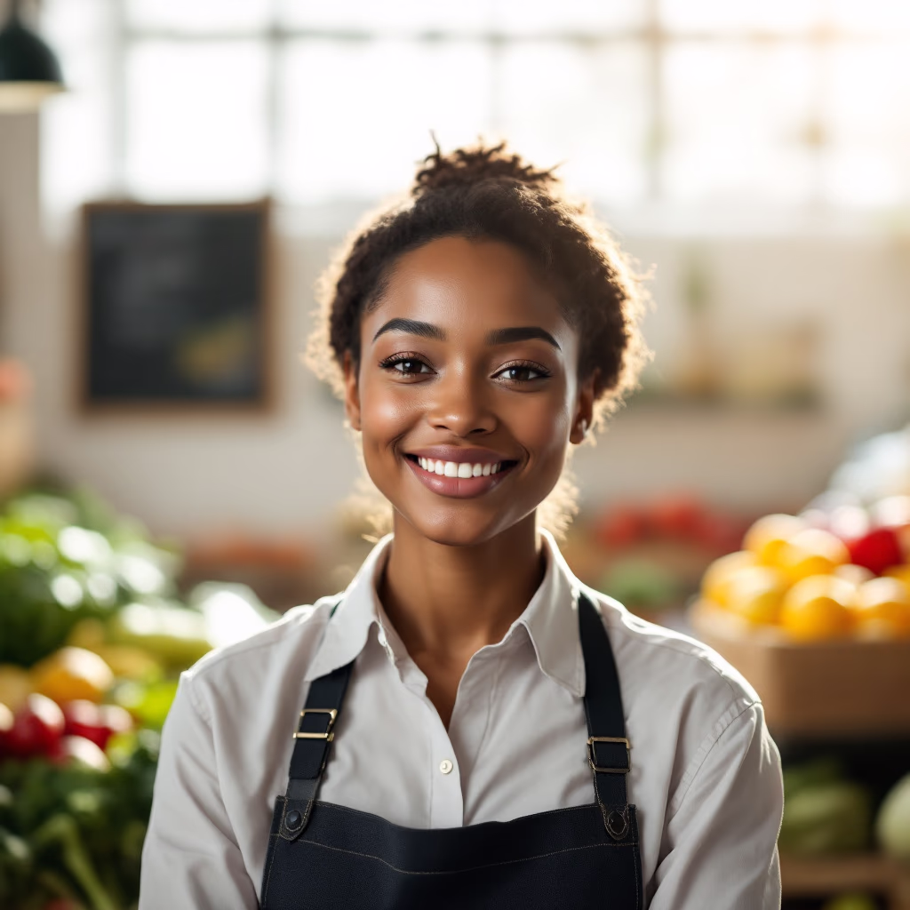 [headshot] image of customer (for a grocery store)