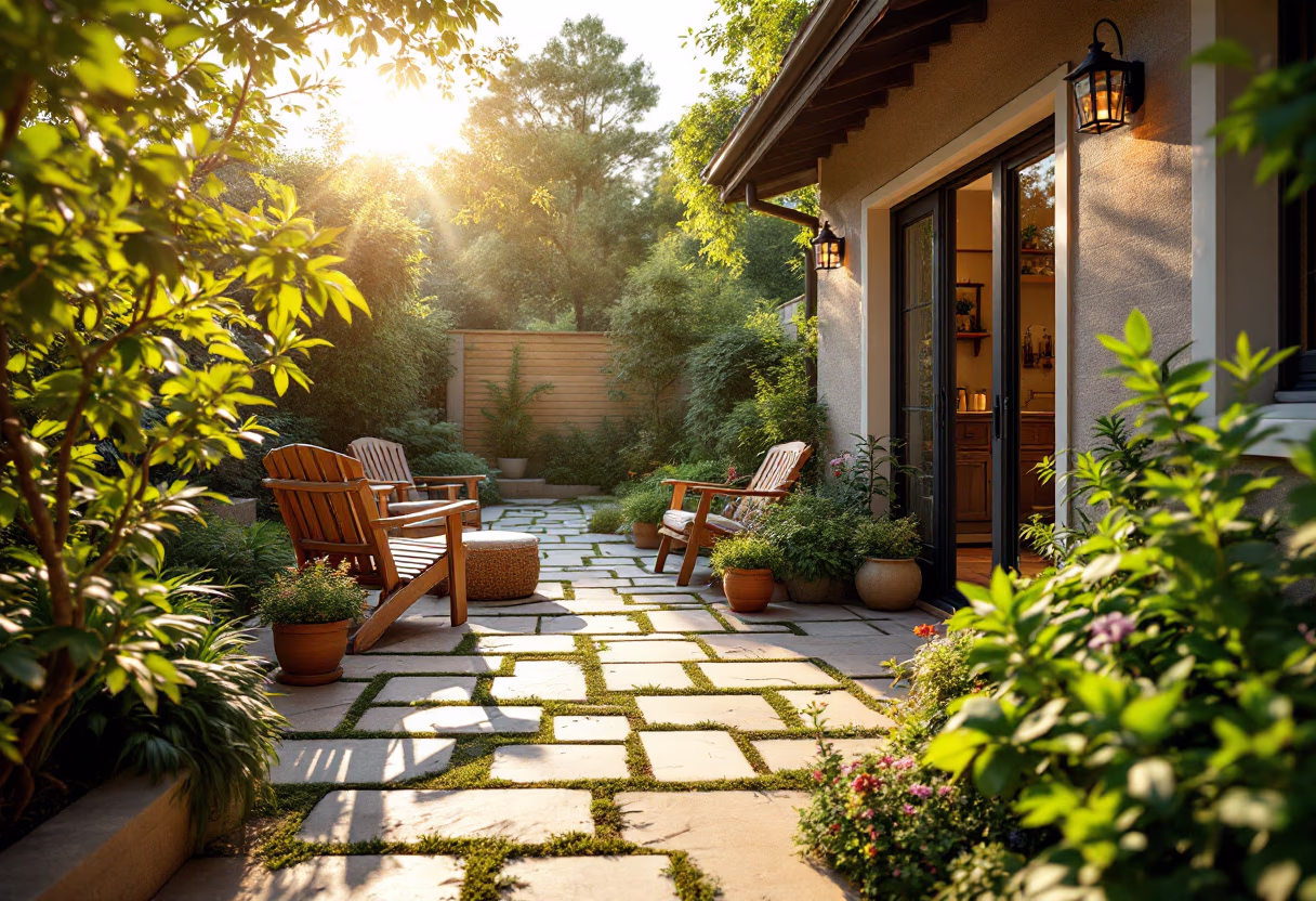 image of a residential garden patio