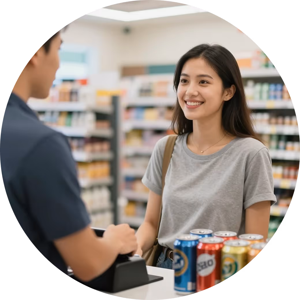 Girl in gray t-shirt