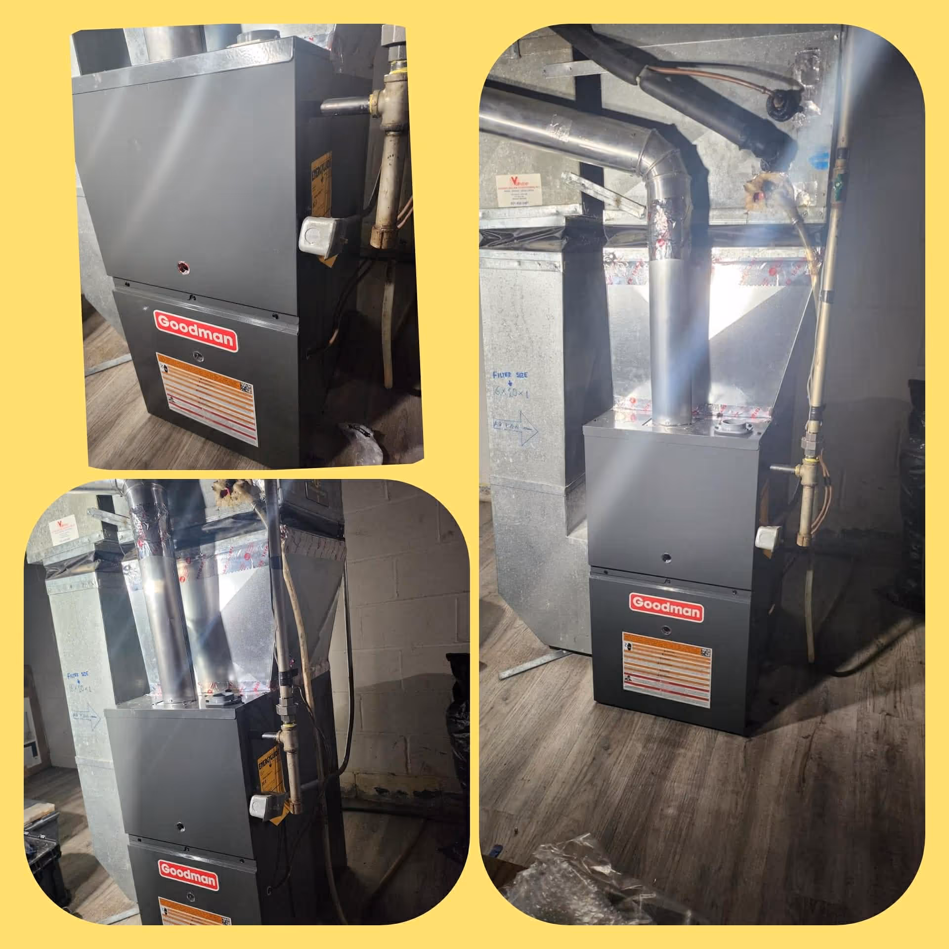 Side-by-side comparison of a backyard before and after lawn renovation, showing patchy and sparse grass on the left and lush, green grass on the right.