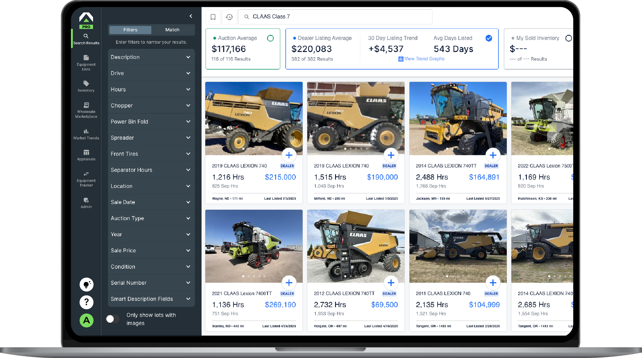 claas machines at action
