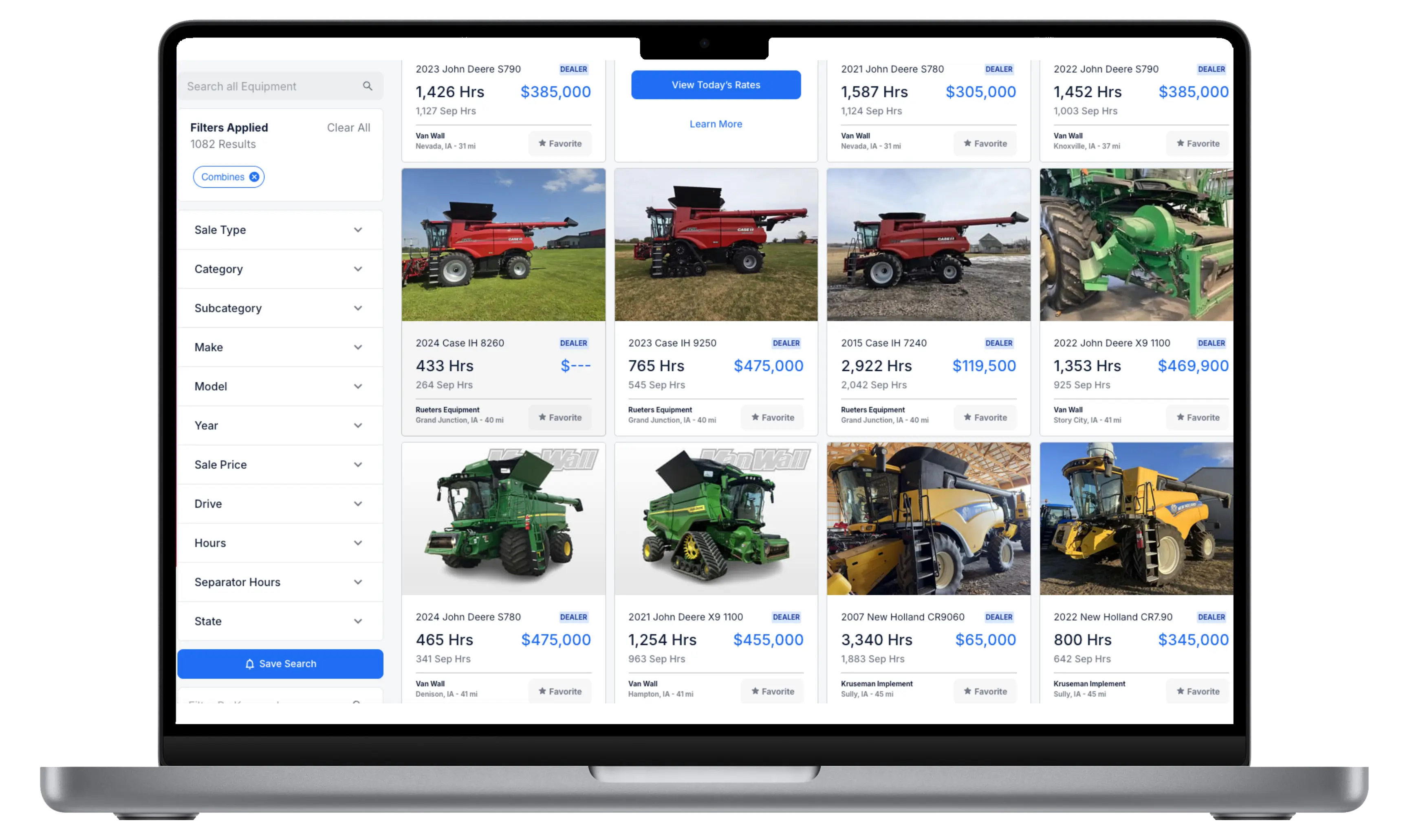 tractor zoom marketplace listings screenshot