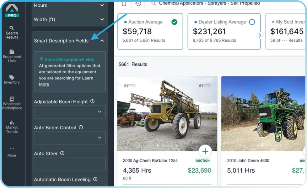 ai smart descriptions in tractor zoom pro