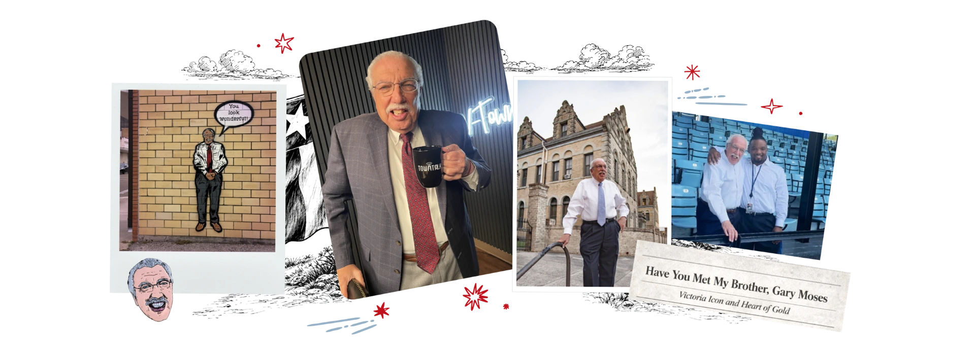 Collage of Gary Moses Moments