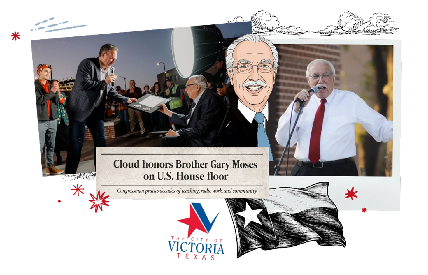 Collage of Gary Moses Moments