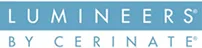 Lumineers by Cerinate brand logo in light blue and white.