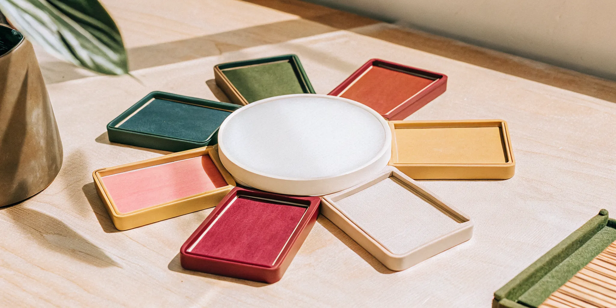 A manager's desk with organized trays for effective delegation strategies.