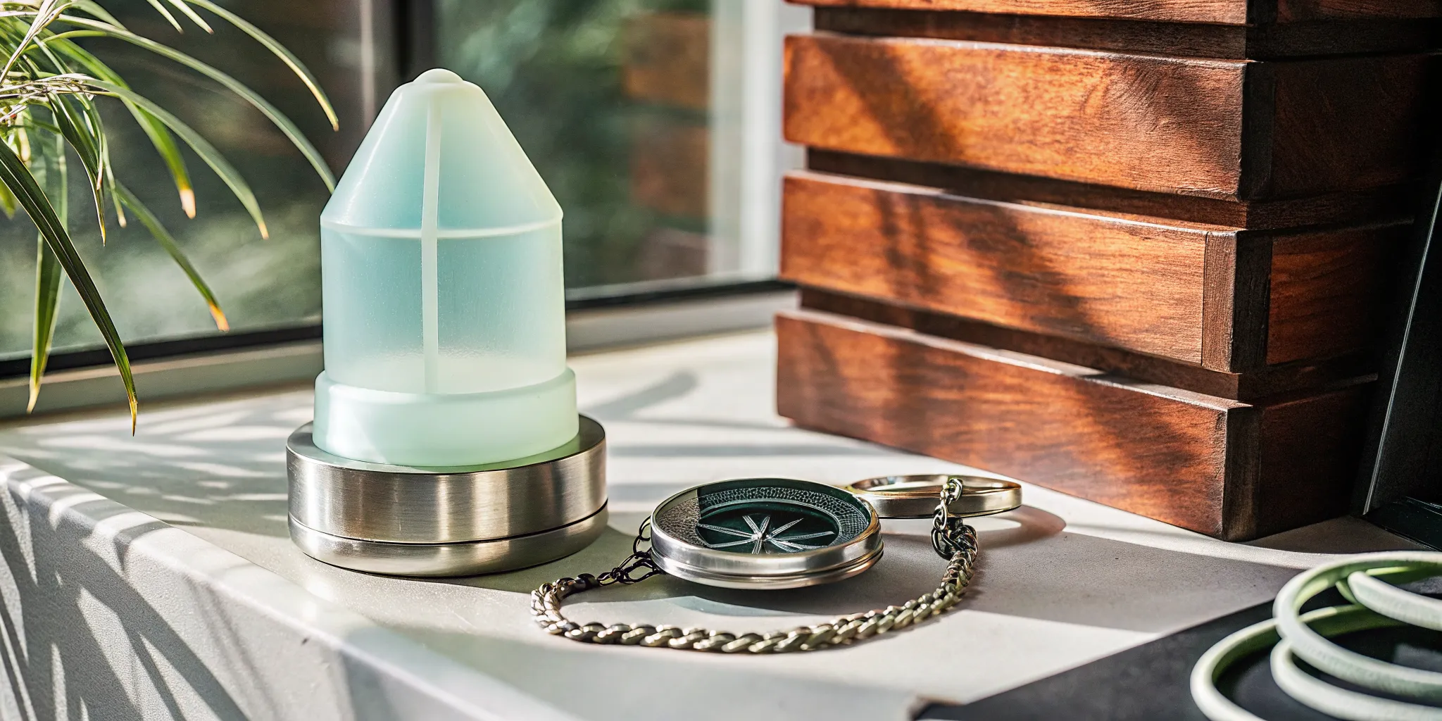 A compass on a desk guiding the choice between the 7 leadership styles.