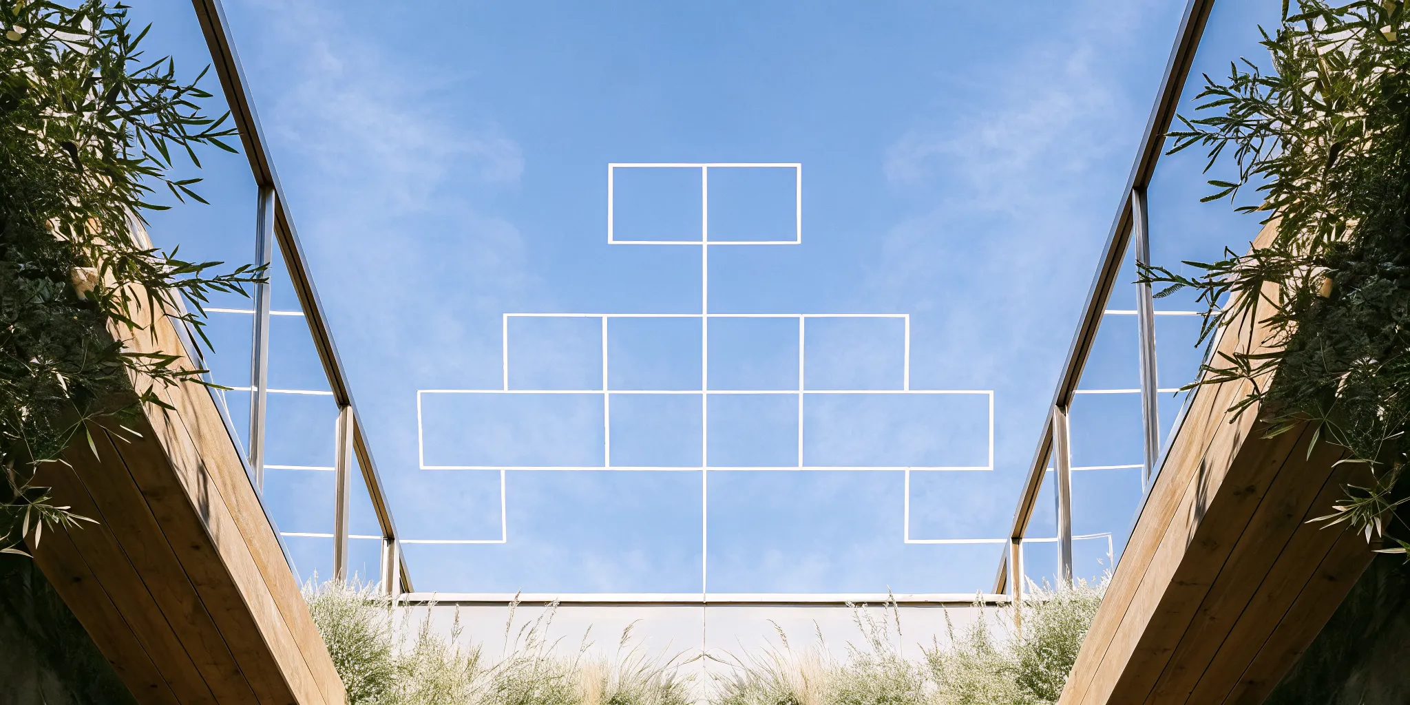 A rigid geometric structure representing the hierarchy of bureaucratic leadership.