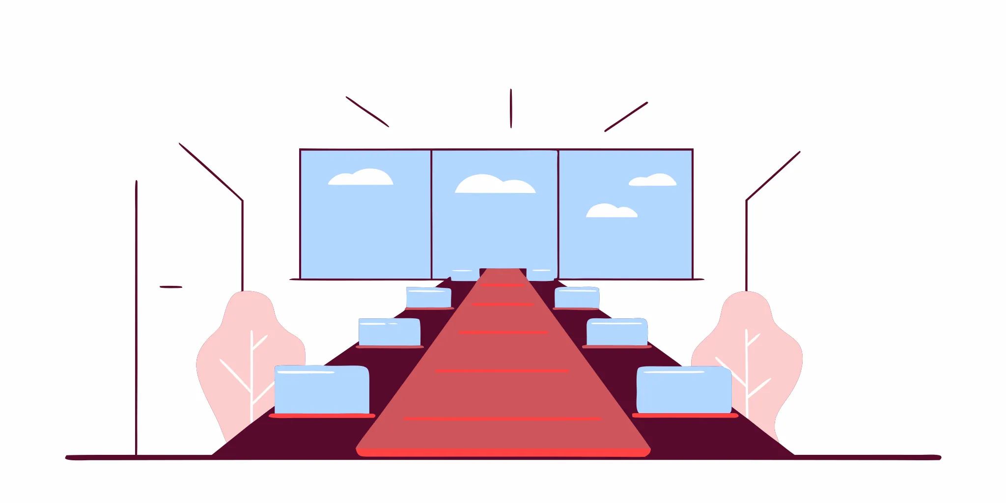 Conference room where leaders learn if communication can be taught and how to master it.