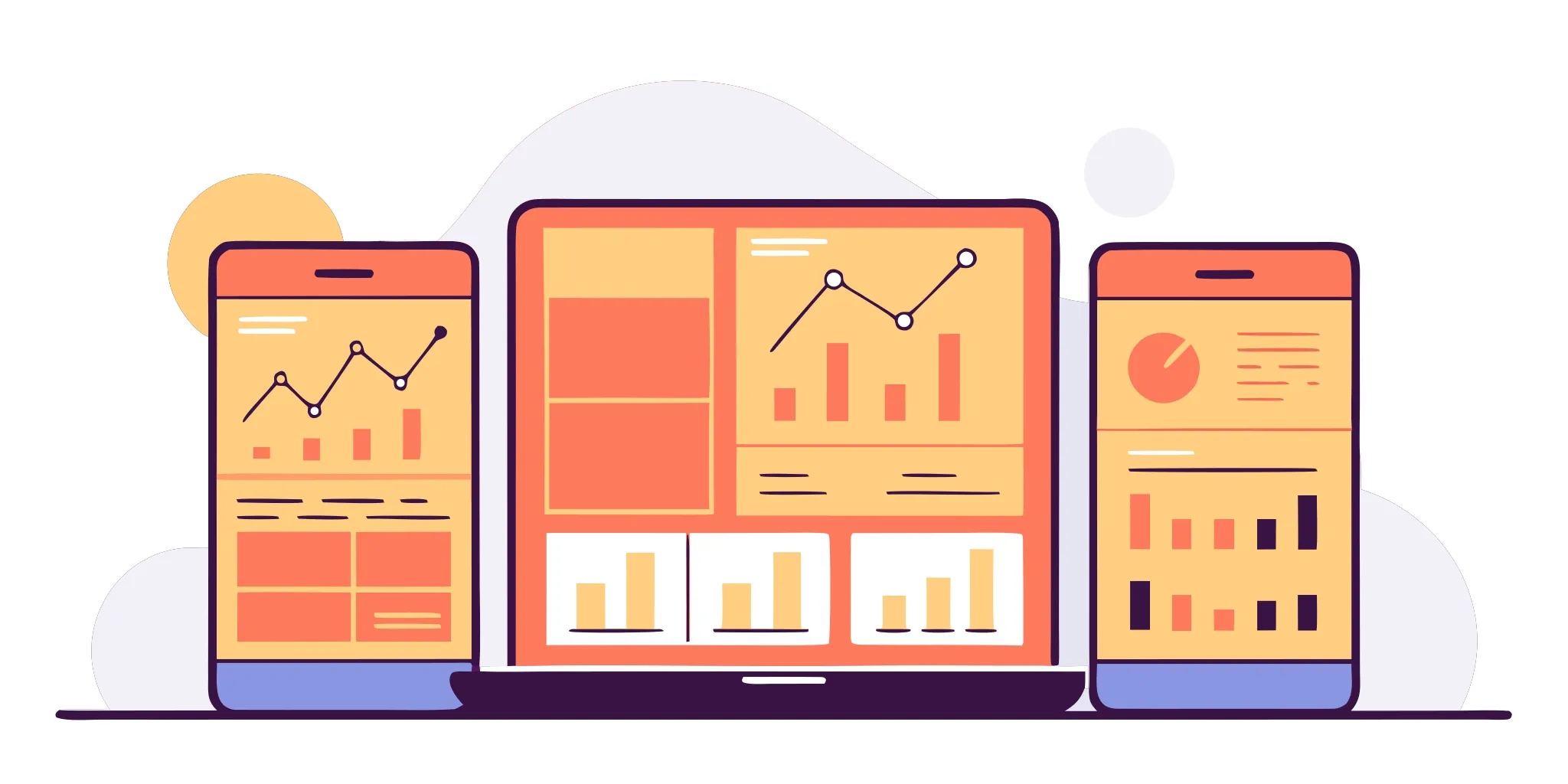 A comparison of the best leadership coaching app free trials on mobile and laptop dashboards.