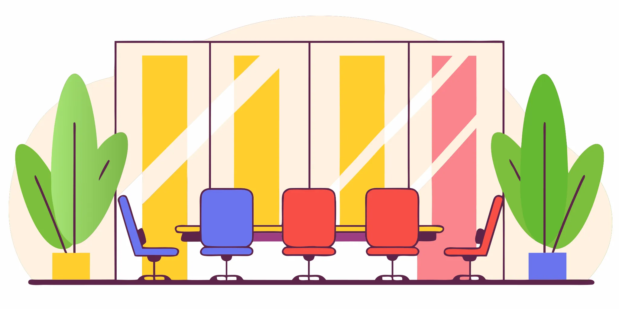 A modern conference room where managers can better motivate their teams in a positive environment.