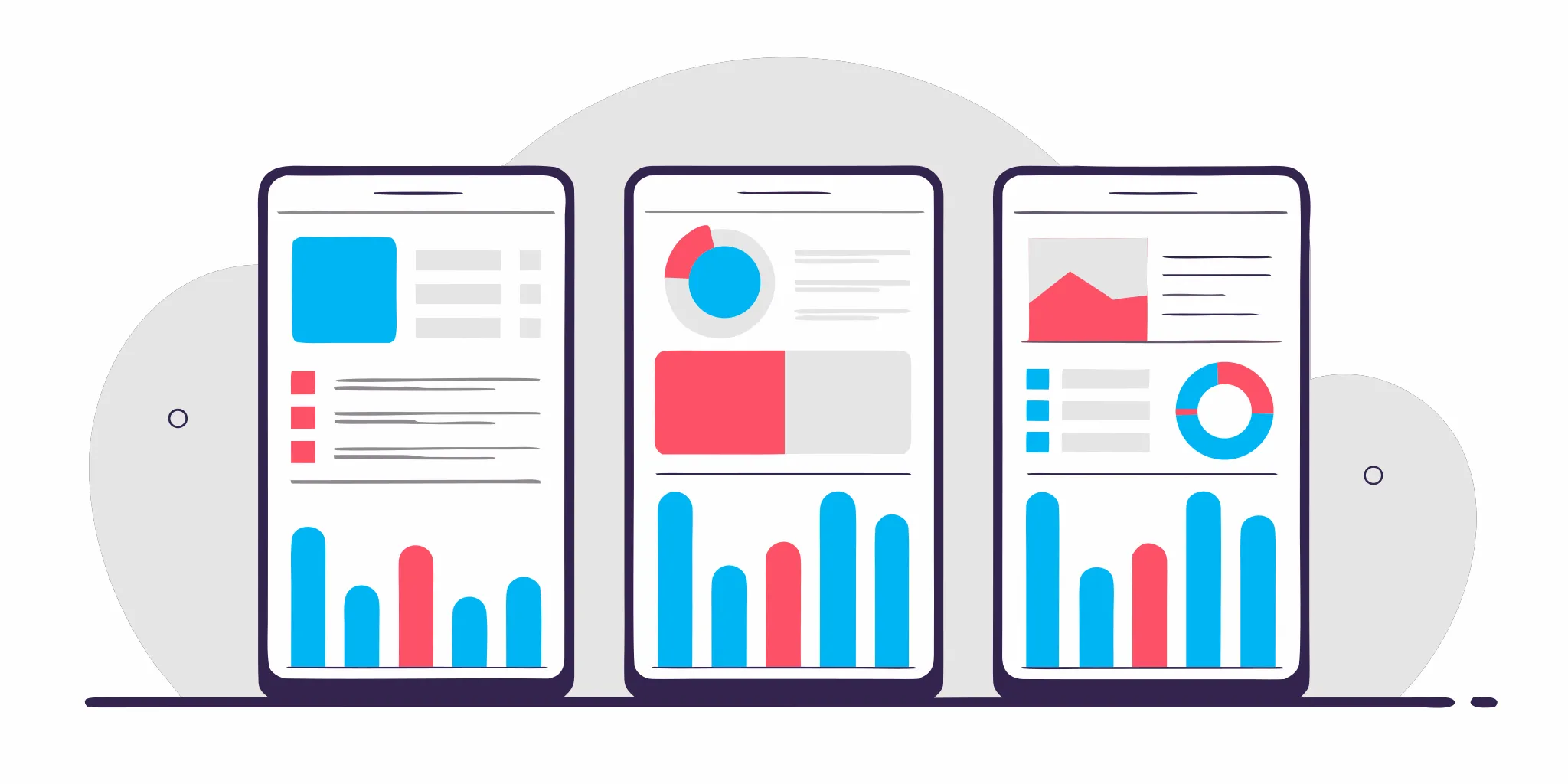 A phone screen shows features of the best leadership training apps for managers.