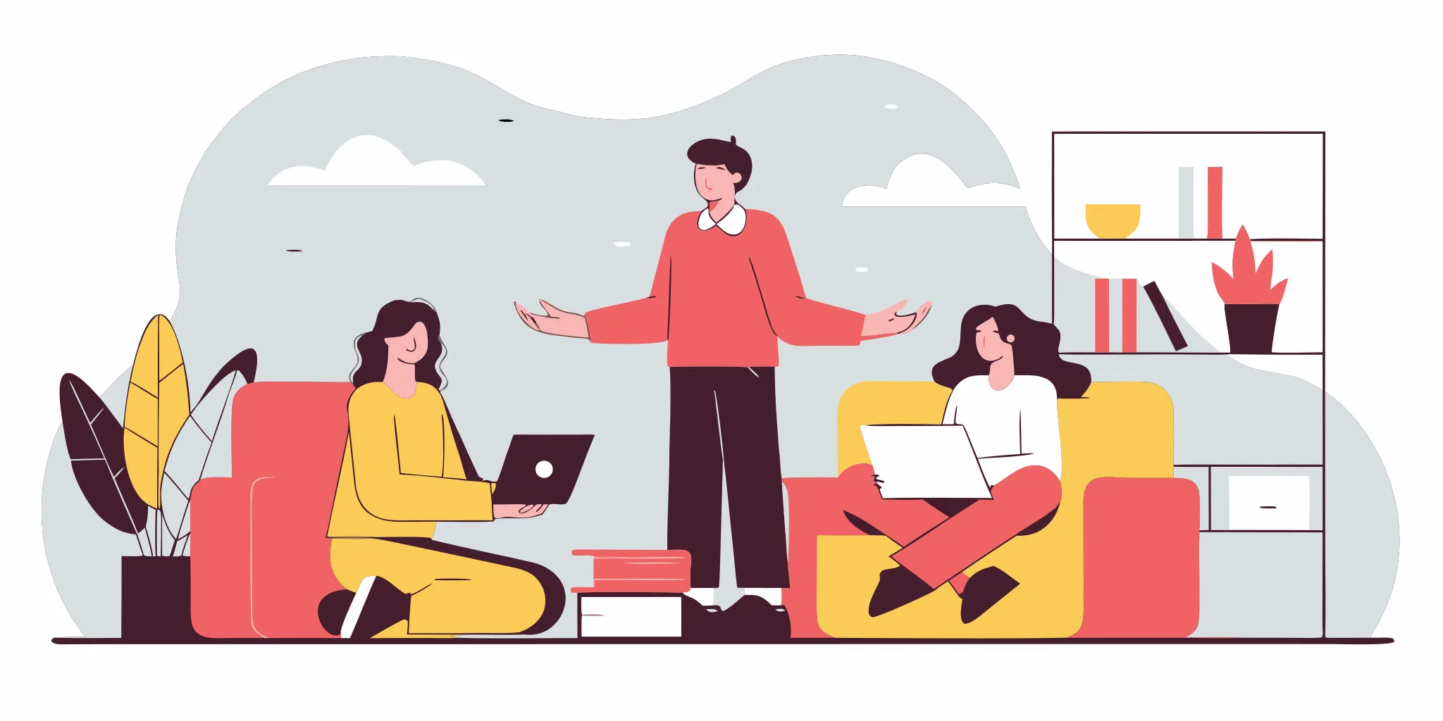 Manager helping colleagues resolve workplace conflict