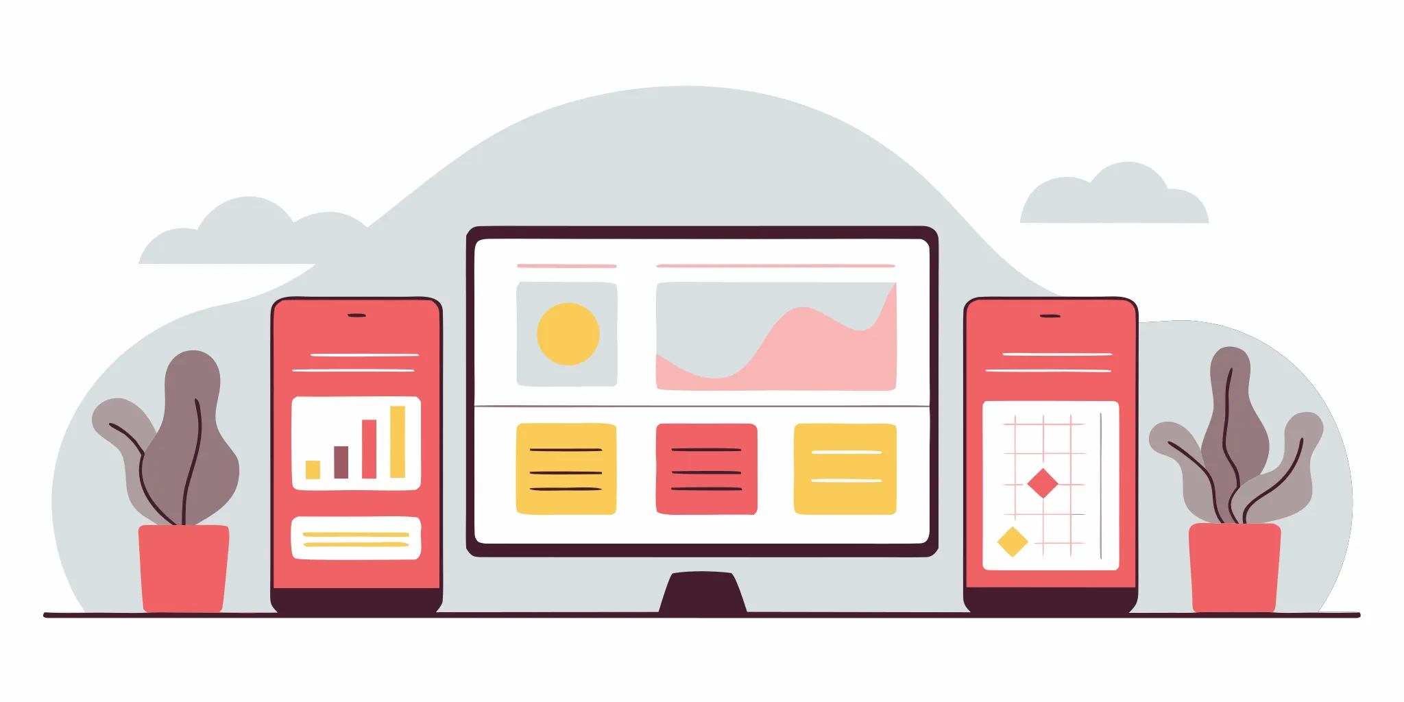 Leadership training app dashboard on desktop and mobile devices for HR teams.