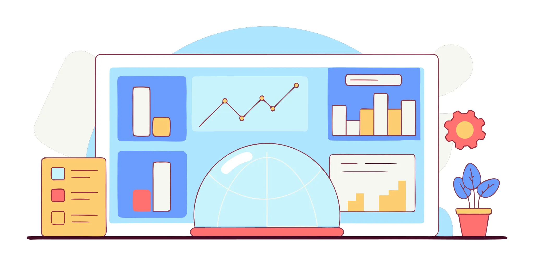 Analytics dashboard of a leadership development app for scaling teams.