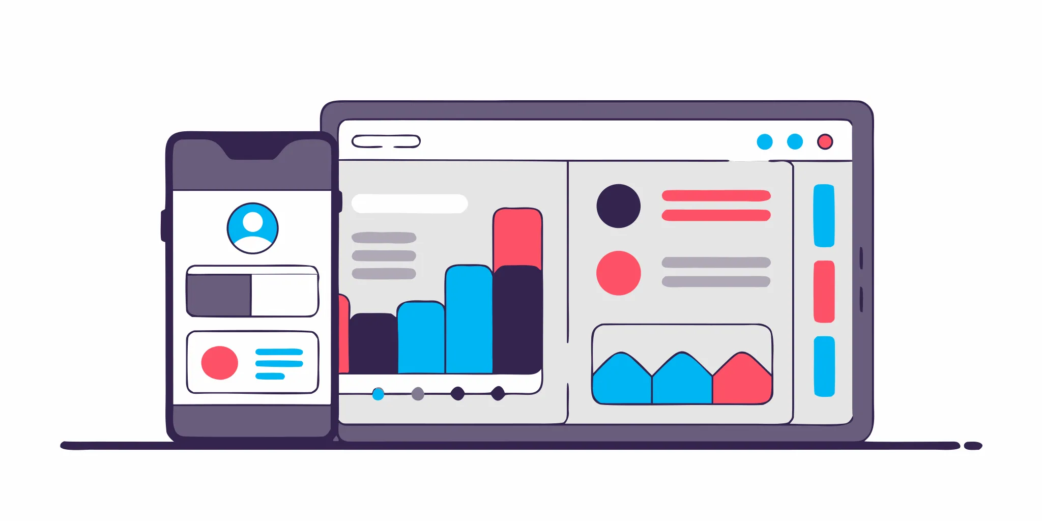 A team communication coaching app on mobile and desktop with performance tracking, feedback, and messaging.