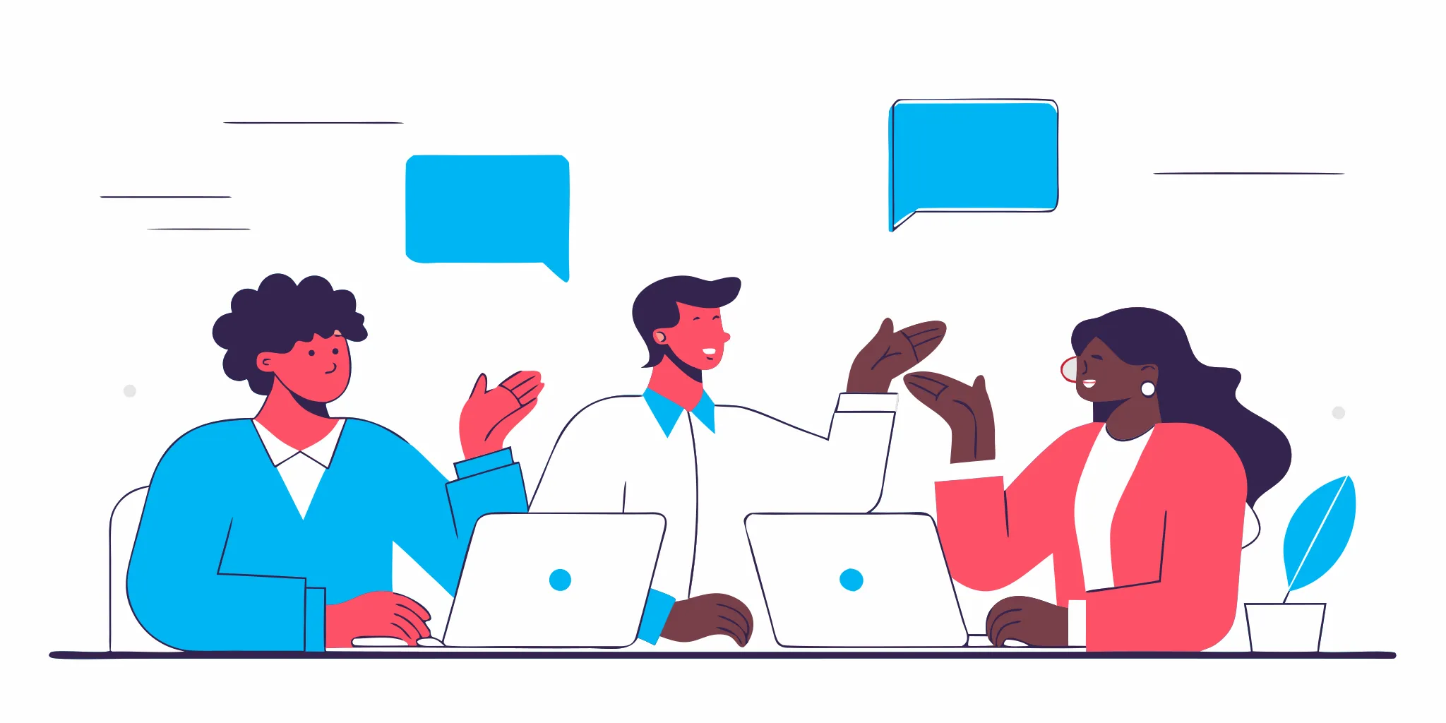 Diverse team collaborating in a meeting with an inclusive leader listening attentively