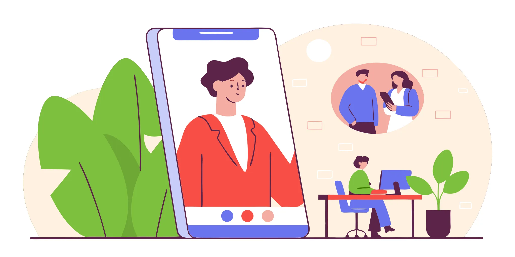 Manager completing a quick daily microlearning leadership tip on a phone during the workday