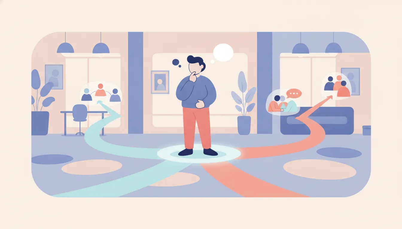 Manager choosing an AI coach app for leadership development