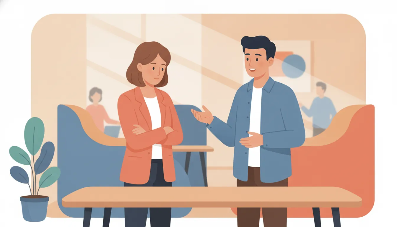 Managers using an AI coach app for leadership practice