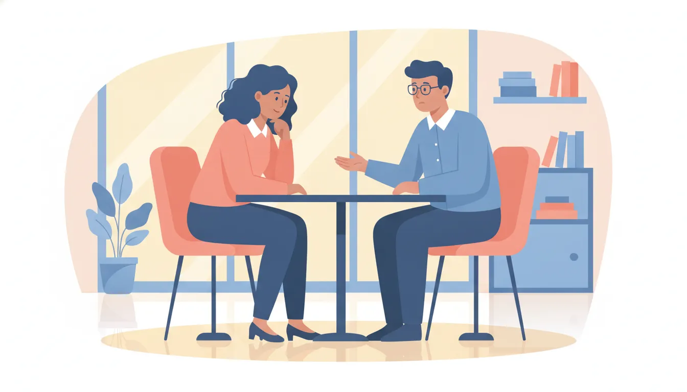 Technology managers using negotiation skills in a collaborative leadership conversation