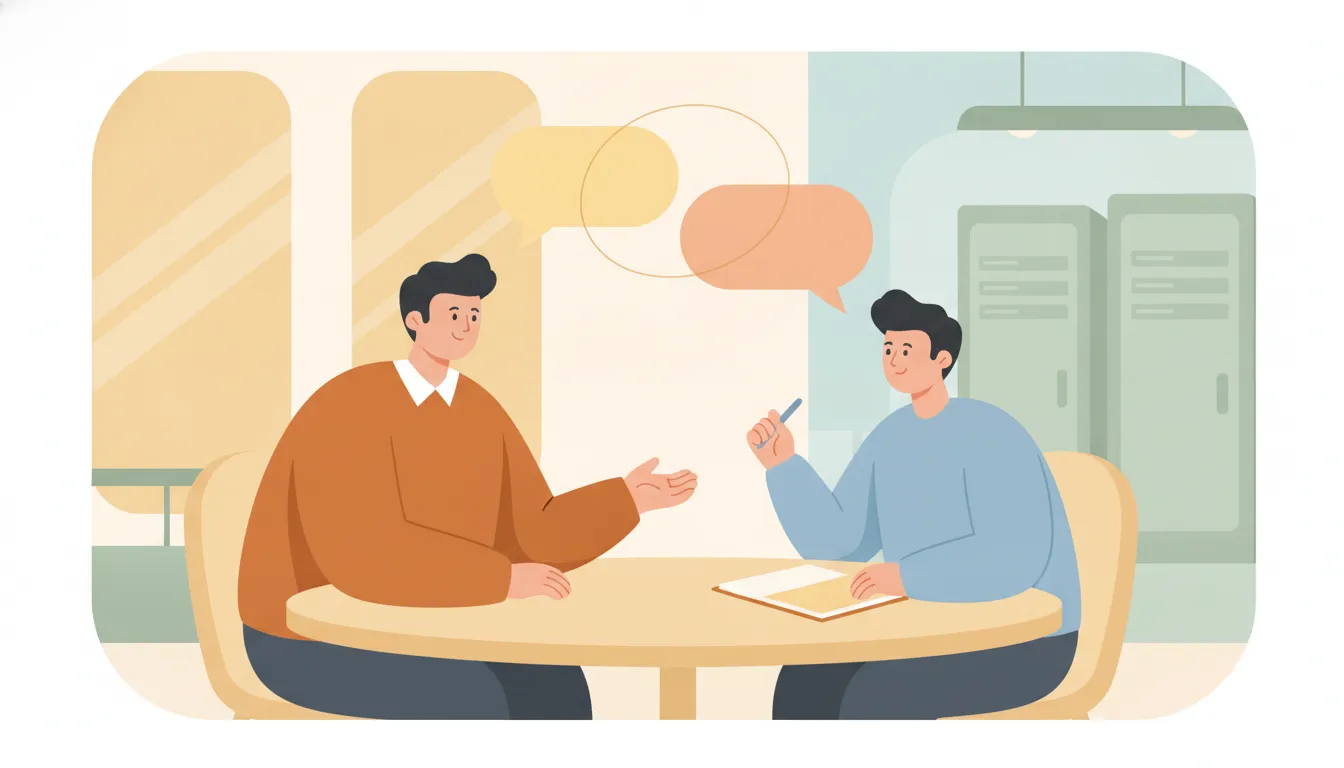 Manager feedback training practice conversation in a modern workplace