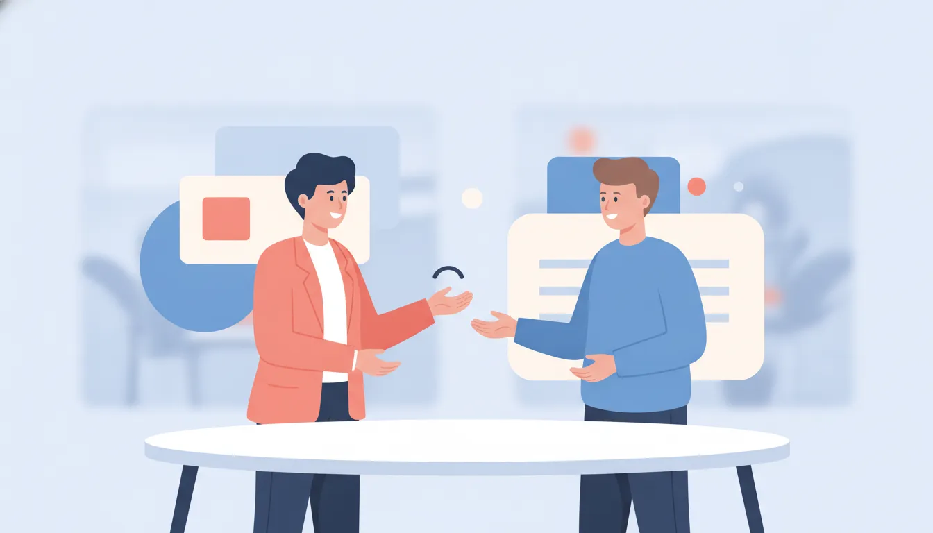 New manager practicing delegation with a team member