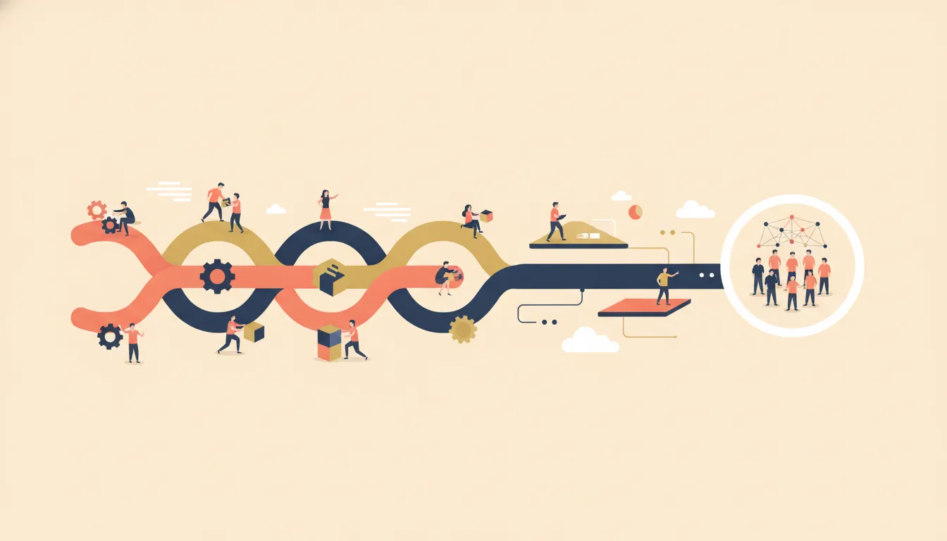 Cross-functional manager aligning workstreams around a shared outcome