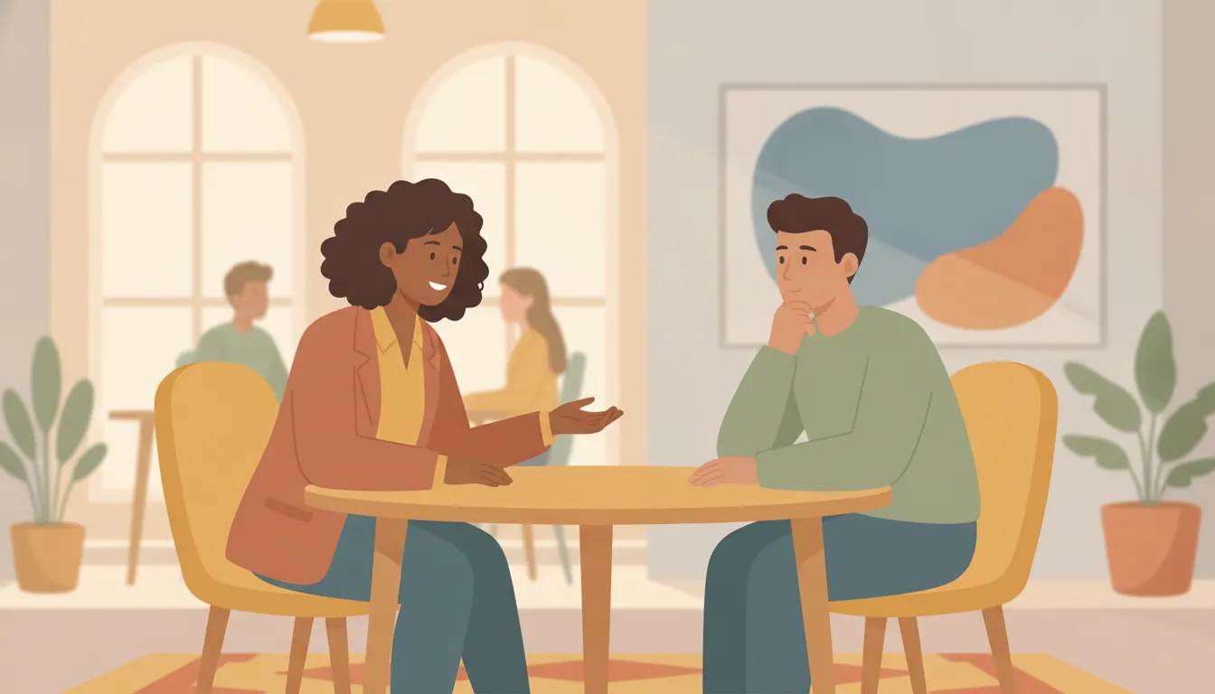 Manager and employee in a coaching conversation