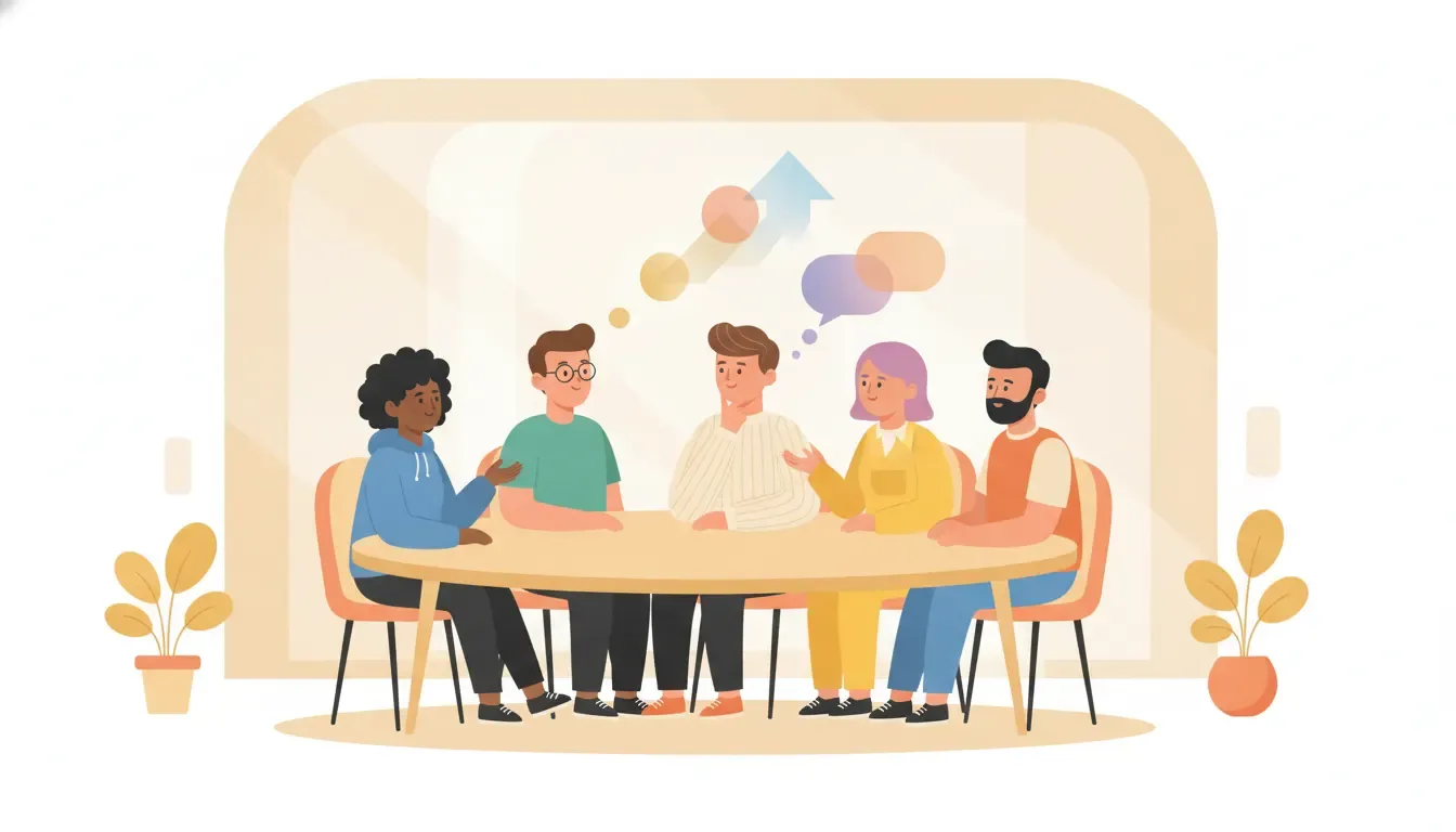 Manager applying a personal leadership philosophy with a collaborative team