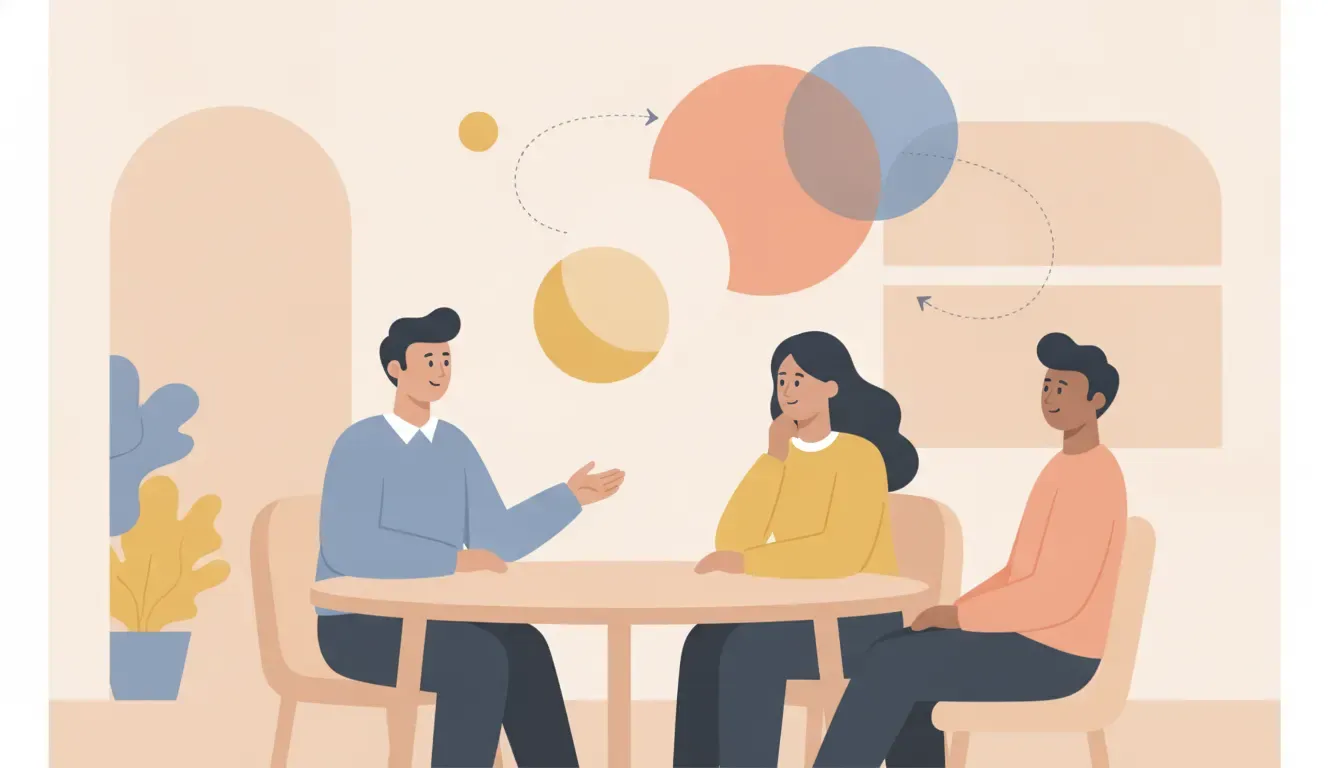 Manager practicing a personal leadership philosophy during a one-on-one conversation