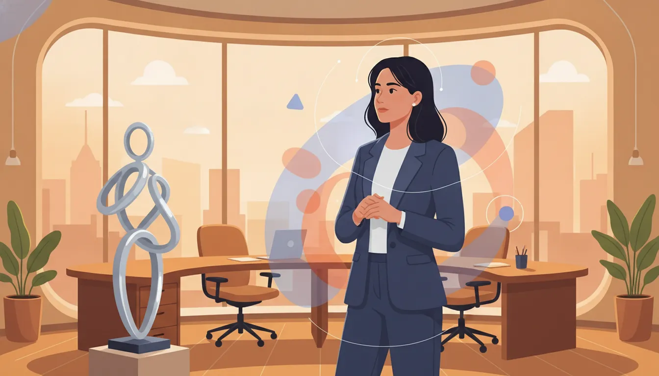 Manager reflecting on a leadership conversation with AI coaching support