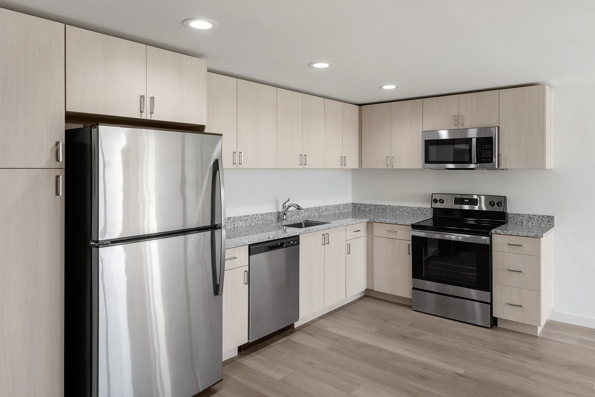 kitchen with stainless steel appliances