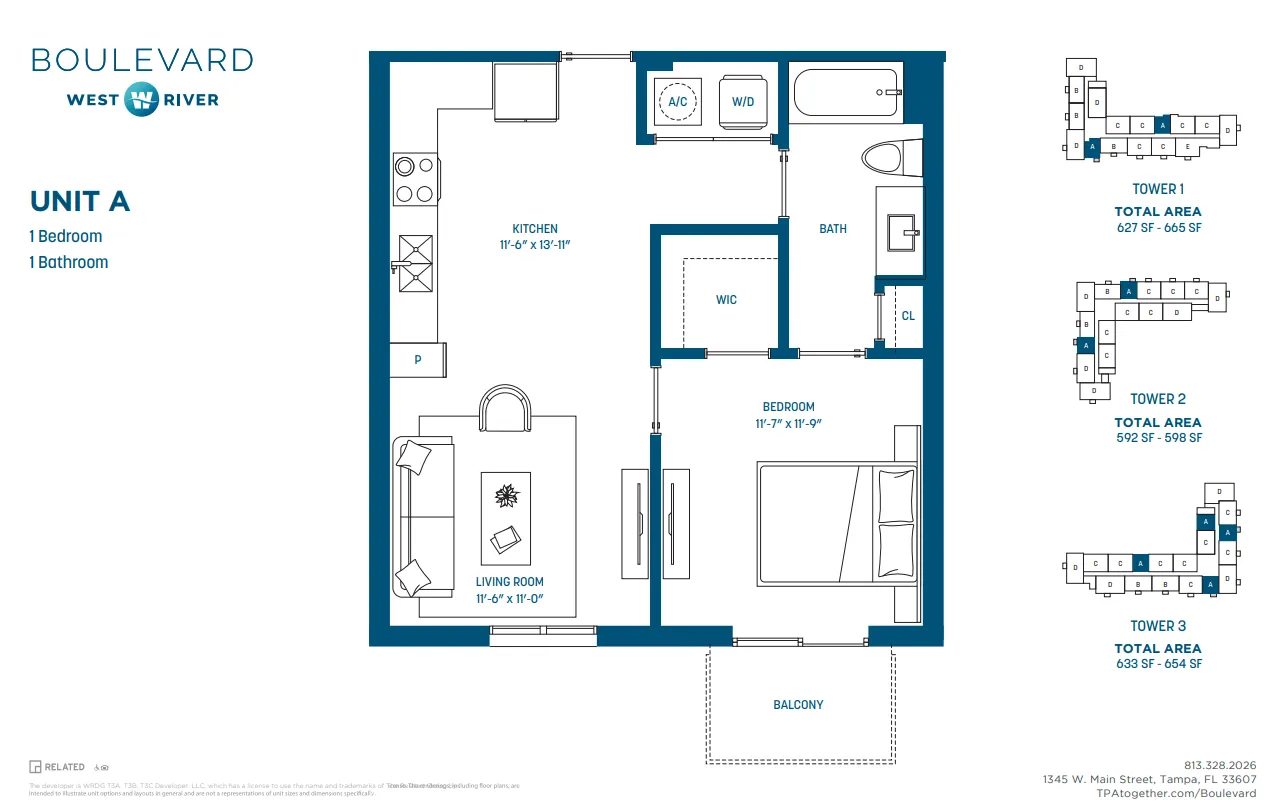 Unit A floor plan layout