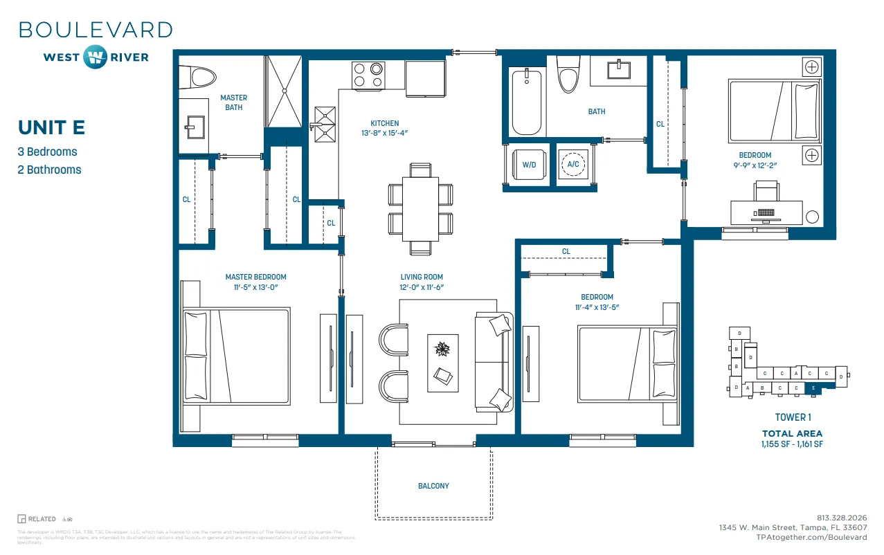 Unit E Floor Plan Layout