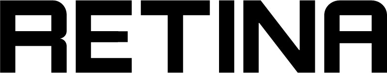 full retina logo spelled out in black