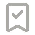 Bookmark icon with a check mark inside.