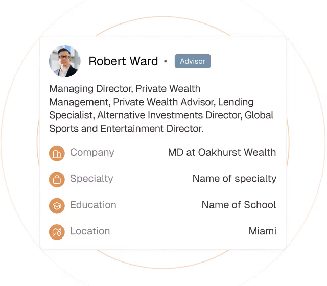 Advisor profile