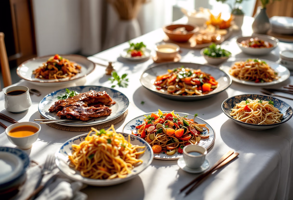 image of delicious entrees for a chinese restaurant