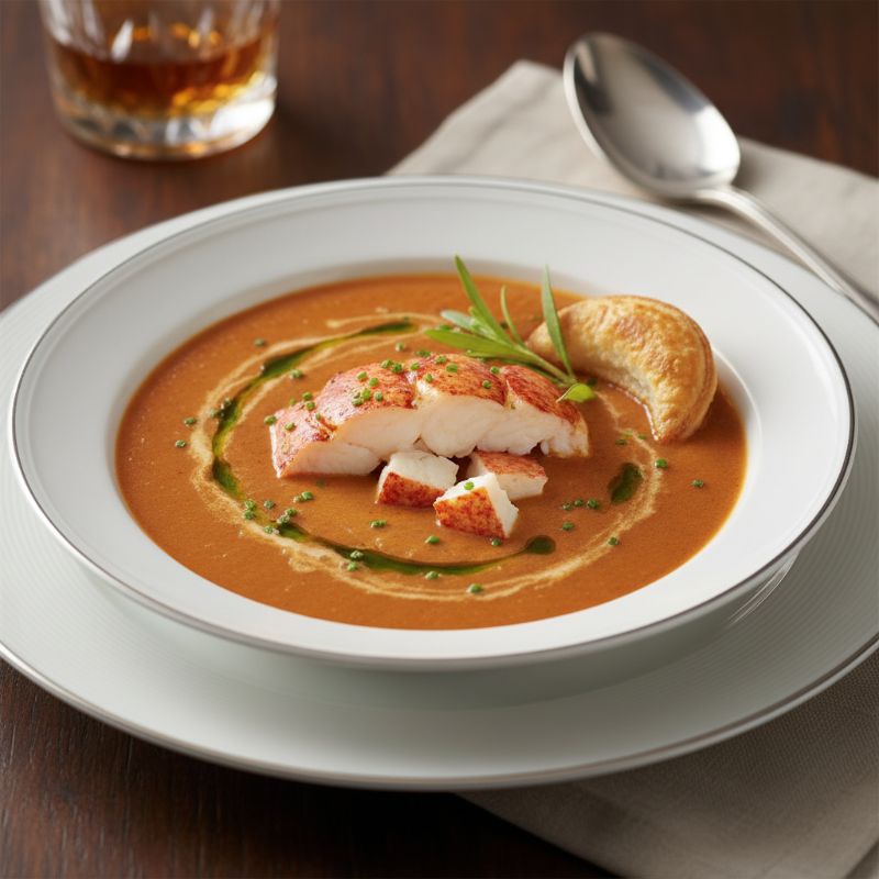 plate of lobster bisque